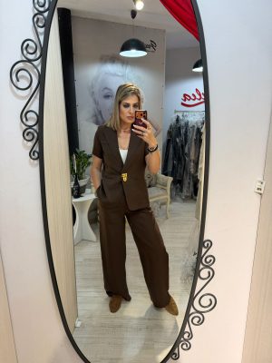 Compleu cu nsacou si pantalon din in