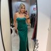 Rochie lunga verde smarald