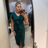 Rochie midi verde smarald
