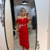 Rochie rosie midi