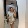 Rochie mini argintie