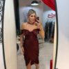 Rochie elena bordo midi