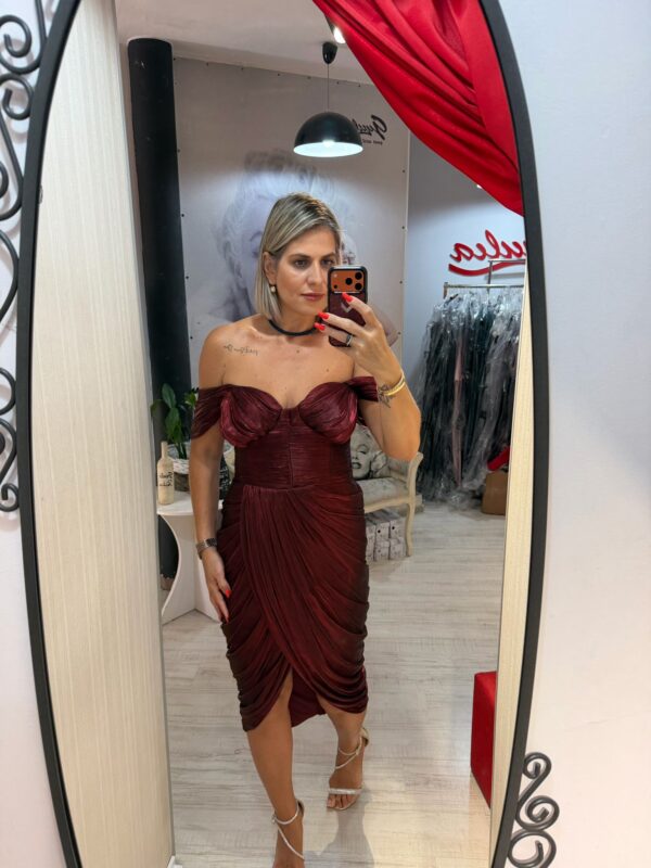 Rochie elena bordo midi