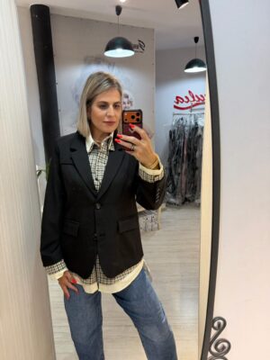 Sacou cu mansete dublate