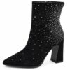Botine negre cu pietricele