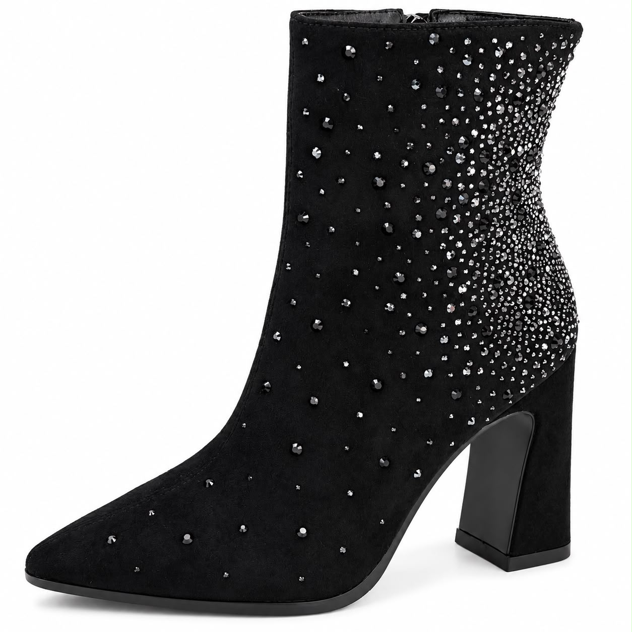 Botine negre cu pietricele
