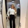 Pantaloni negrii drepti cu talie inalta