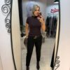 Pantaloni negrii cu talie medie