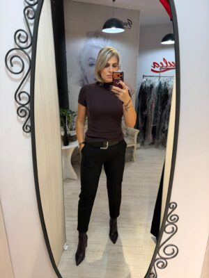Pantaloni negrii cu talie medie