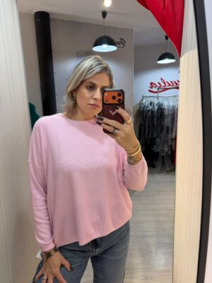 Bluza cu insertii argintii si maneca lunga