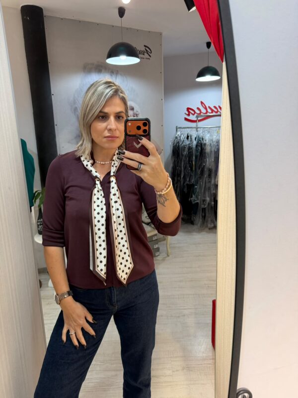 Bluza cu esarfa la gat
