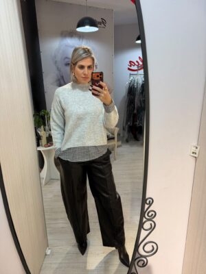 Pantalon balon din piele eco