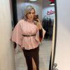 Poncho cu, curea in talie