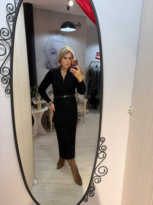 Rochie tricot cu fermoar